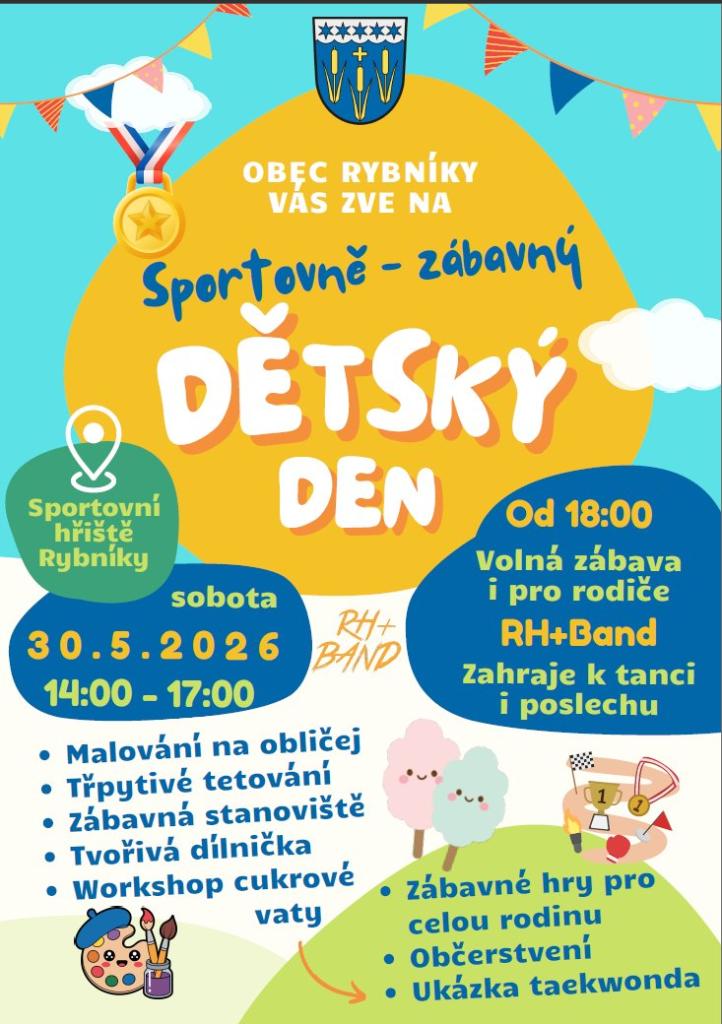 Pozvánka na&nbsp;dětský den v&nbsp;Rybníkách